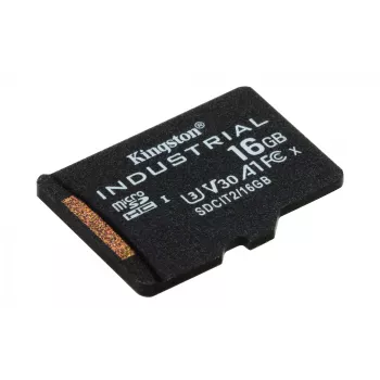 Kingston Technology 16GB microSDHC Industrial C10 A1 pSLC Card pojedyncze opakowanie bez adaptera