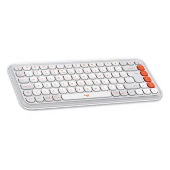 Logitech POP Icon Combo Klawiatura Mysz Uniwersalna Bluetooth QWERTY US International Pomarańczowo-Biała
