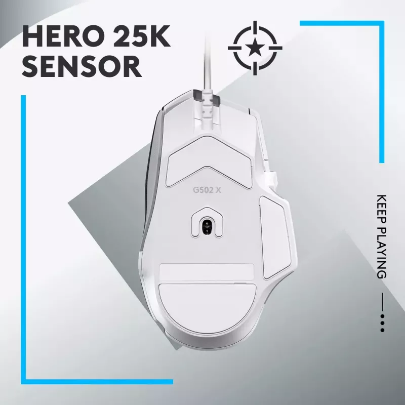 Mysz gamingowa LOGITECH G502 X - USB - Biała
