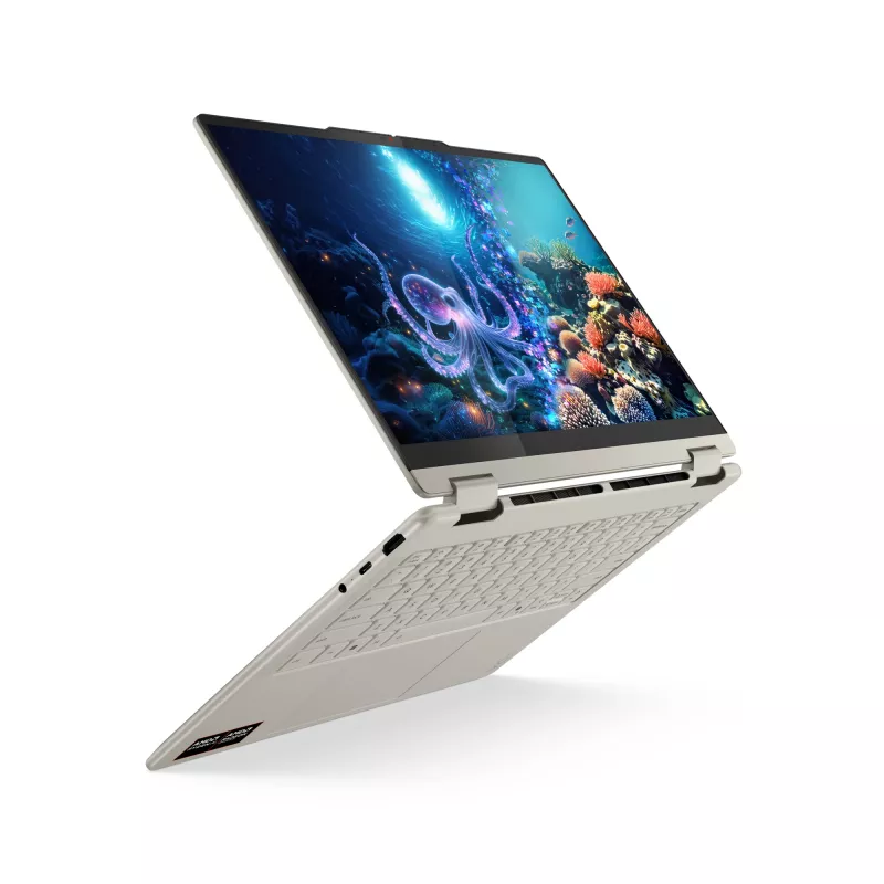 Lenovo Yoga 7 2-w-1 14AKP10 Copilot+ PC AMD Ryzen™ AI 7 350 Hybryda (2-w-1) 35,6 cm (14 cali) Ekran dotykowy 2.8K 16 GB LPDDR5x-SDRAM 1 TB SSD Wi-Fi 7 (802.11be) Windows 11 Home German Szary