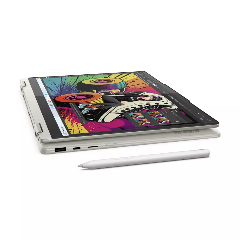 Lenovo Yoga 7 2-w-1 14AKP10 Copilot+ PC AMD Ryzen™ AI 7 350 Hybryda (2-w-1) 35,6 cm (14 cali) Ekran dotykowy 2.8K 16 GB LPDDR5x-SDRAM 1 TB SSD Wi-Fi 7 (802.11be) Windows 11 Home German Szary