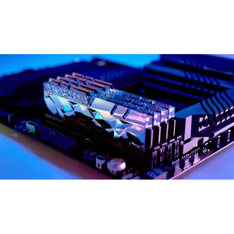 DIMM 64 GB DDR4-3600 (4x 16 GB) Quad-Kit, Arbeitsspeicher silber, F4-3600C16Q-64GTESC, Trident Z Royal Elite, INTEL XMP