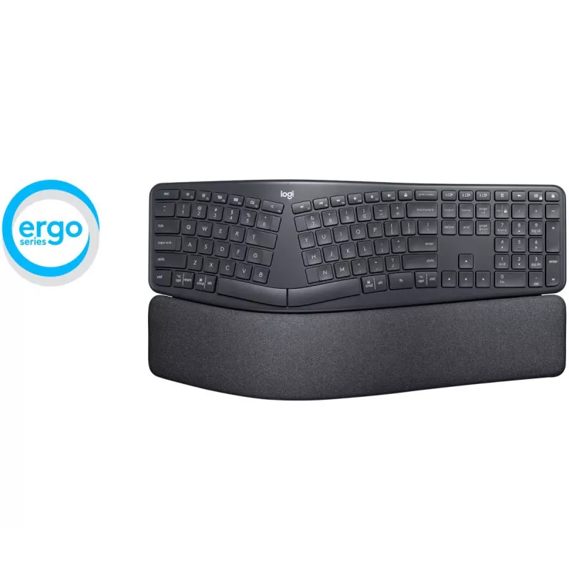 LOGITECH Ergo K860 - Bezprzewodowa klawiatura dzielona Grafit - Qwertz Swiss