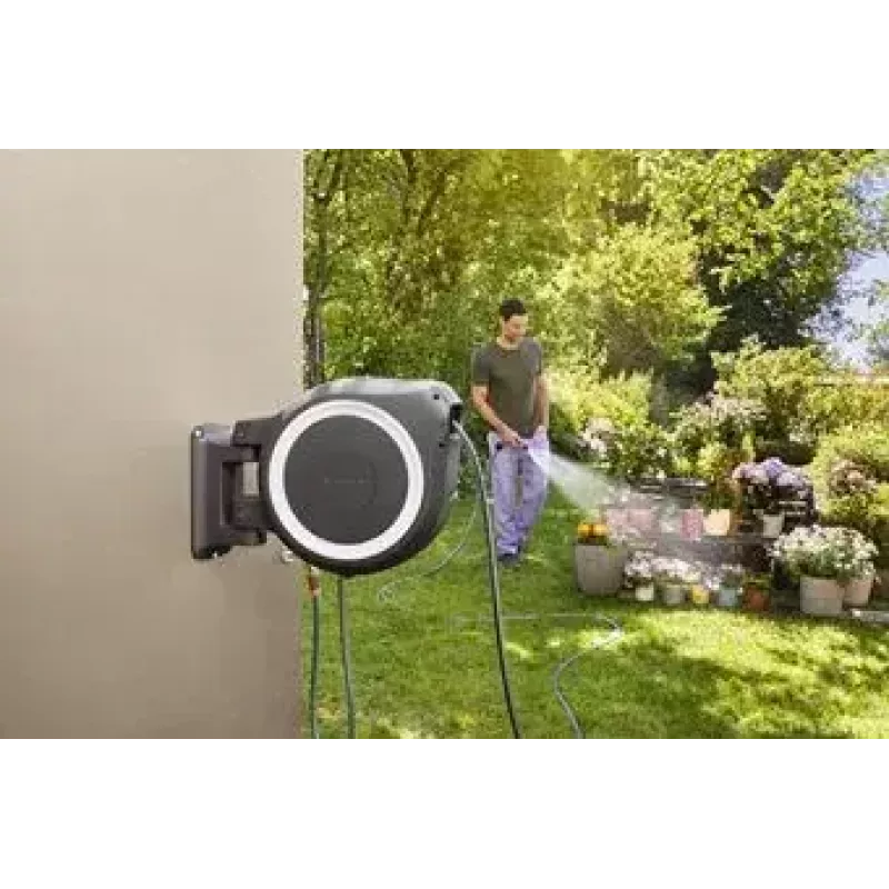 Bęben ścienny Gardena RollUp Automatic czarno-szary