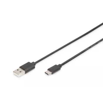 DIGITUS ASSMANN kabel połączeniowy USB Type-C, typ C na A M/M, 1m 3A, 480MB, wersja 2.0, czarny