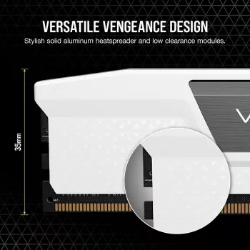 Pamięć CORSAIR 32 GB (2x16 GB) DDR5 Dram 6000 MT/s CL36 AMD Expo i Intel XMP Memory Kit Vengeance biały