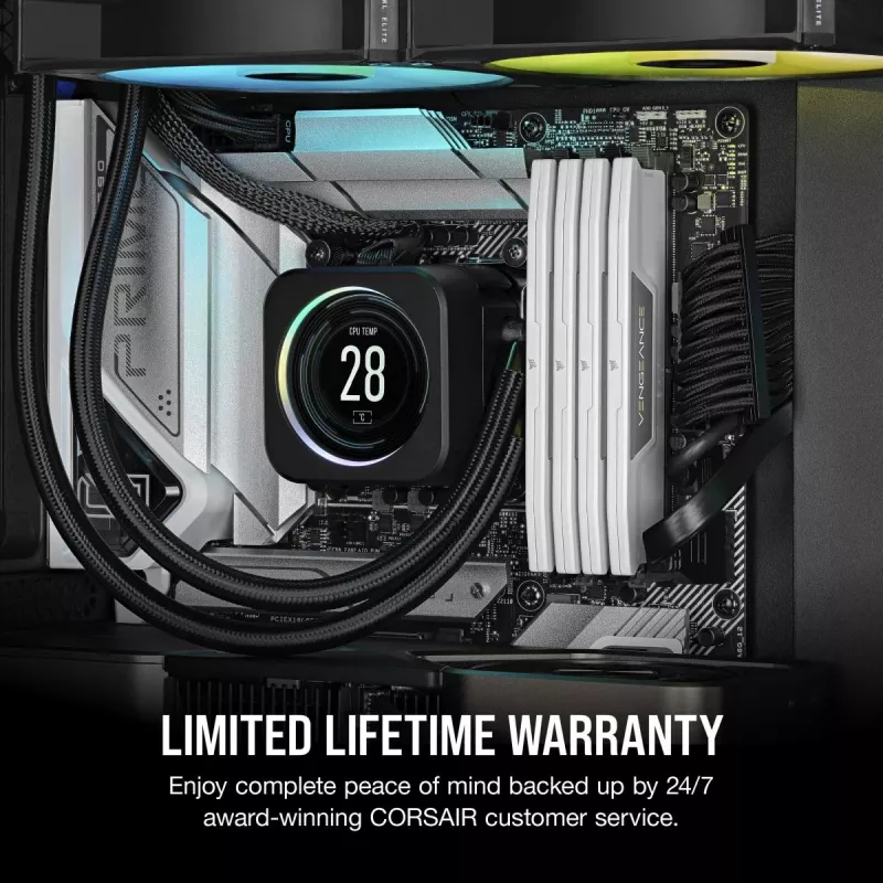 Pamięć CORSAIR 32 GB (2x16 GB) DDR5 Dram 6000 MT/s CL36 AMD Expo i Intel XMP Memory Kit Vengeance biały