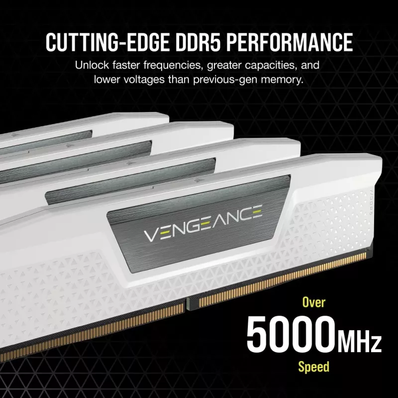 Pamięć CORSAIR 32 GB (2x16 GB) DDR5 Dram 6000 MT/s CL36 AMD Expo i Intel XMP Memory Kit Vengeance biały