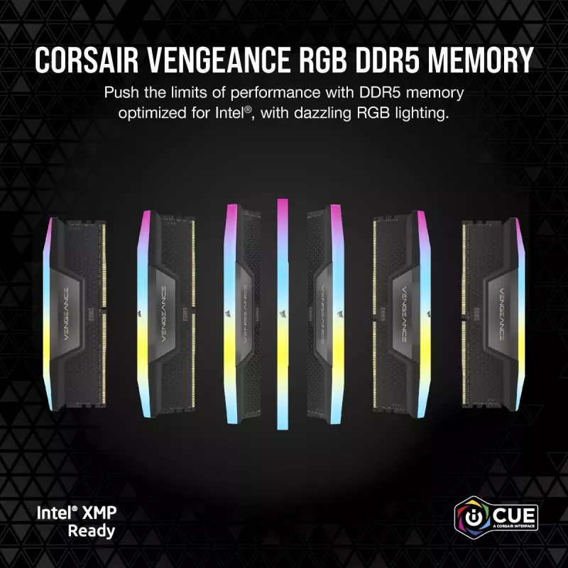 CORSAIR Memory 32GB DDR5 4800MHz (2x16gb) Vengeance RGB
