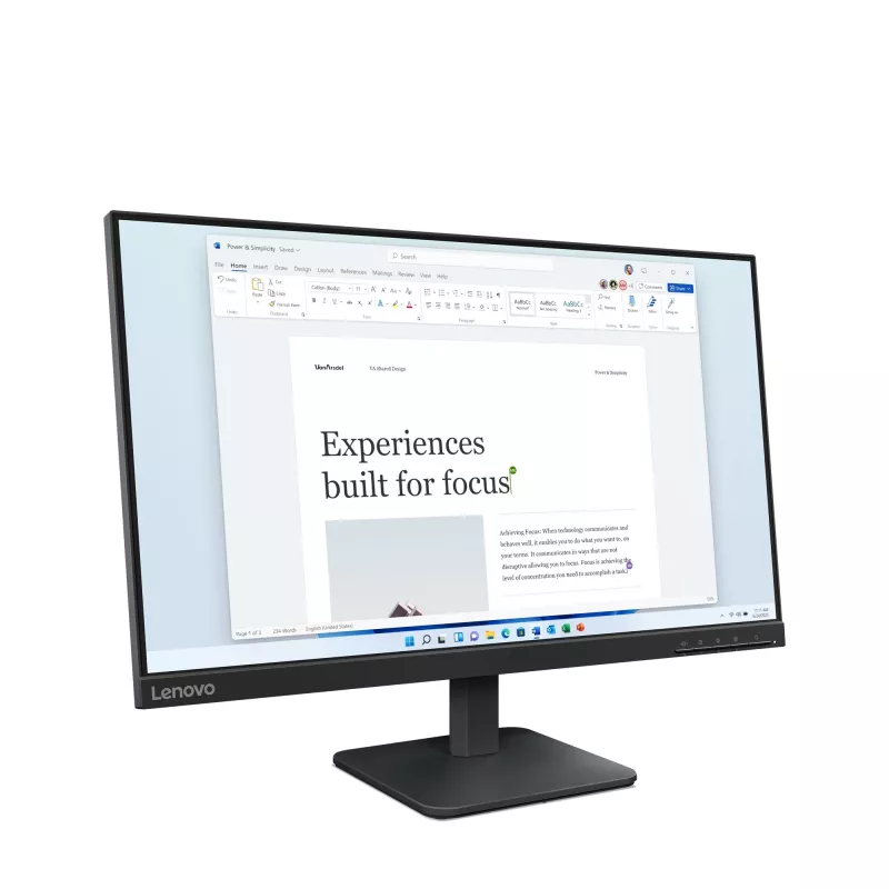 Monitor komputerowy Lenovo L24-4e 60,5 cm (23,8 cala) 1920 x 1080 pikseli Full HD LCD Czarny