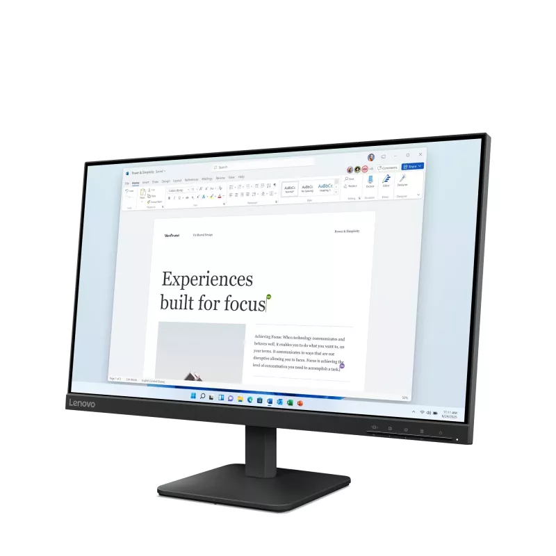 Monitor komputerowy Lenovo L24-4e 60,5 cm (23,8 cala) 1920 x 1080 pikseli Full HD LCD Czarny