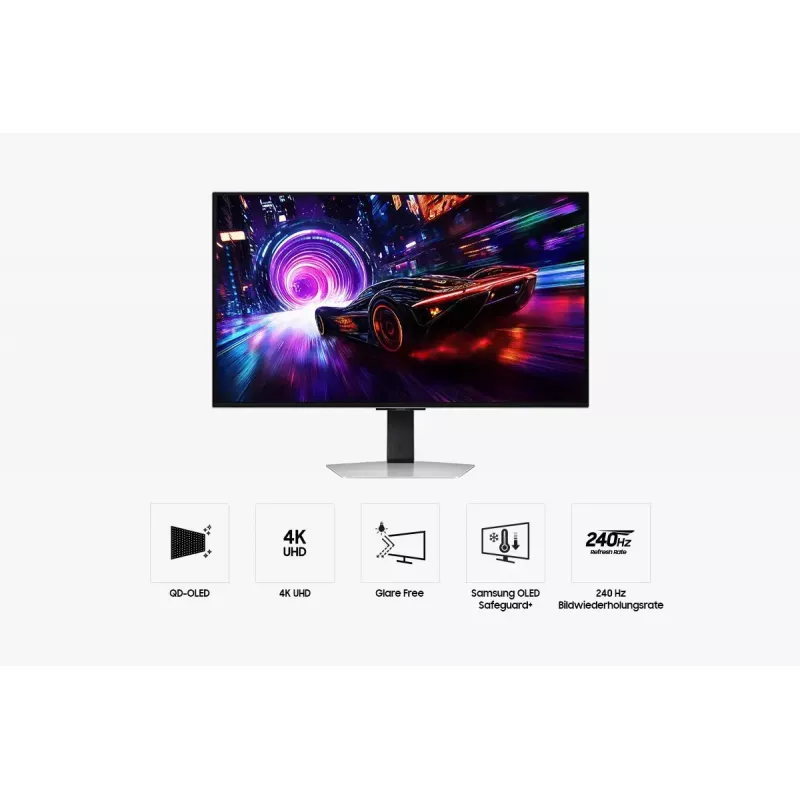 Monitor komputerowy Samsung S32FG814SU 81,3 cm (32 cale) 3840 x 2160 pikseli 4K Ultra HD OLED Srebrny