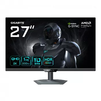 Monitor gamingowy GIGABYTE G27Q2 27” 2K QHD - 2560 x 1440, 200Hz, 1ms, 350 cd/m², kompatybilny z G-Sync, FreeSync Premium, HDR10, HDMI 2.0, DisplayPort 1.4