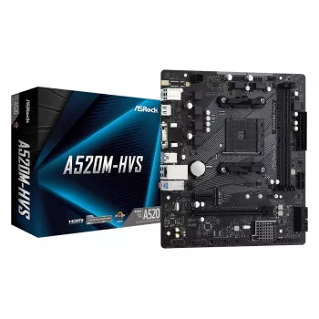 Płyta główna ASRock A520M-HVS AM4 AMD A520 2 x DDR4 USB 3.2 SATA 3 7.1-kanałowe HD Audio mATX