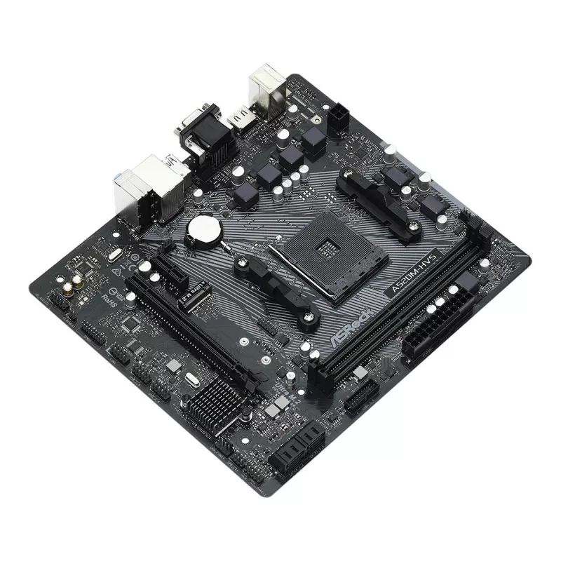 Płyta główna ASRock A520M-HVS AM4 AMD A520 2 x DDR4 USB 3.2 SATA 3 7.1-kanałowe HD Audio mATX