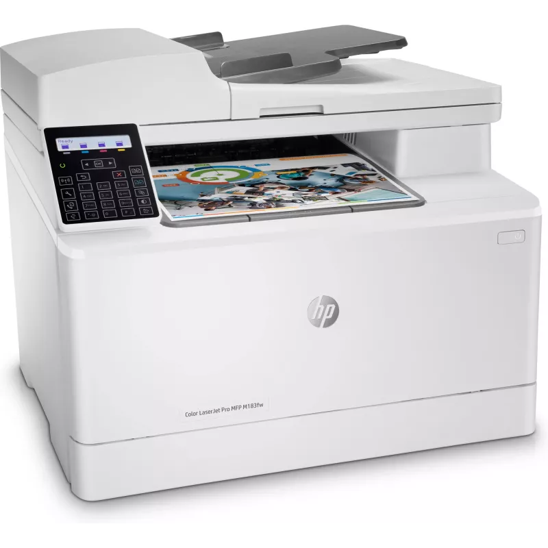 HP Color LaserJet Pro MFP M183fw, Laser, Druk kolorowy, 600 x 600 DPI, A4, Druk bezpośredni, Biały