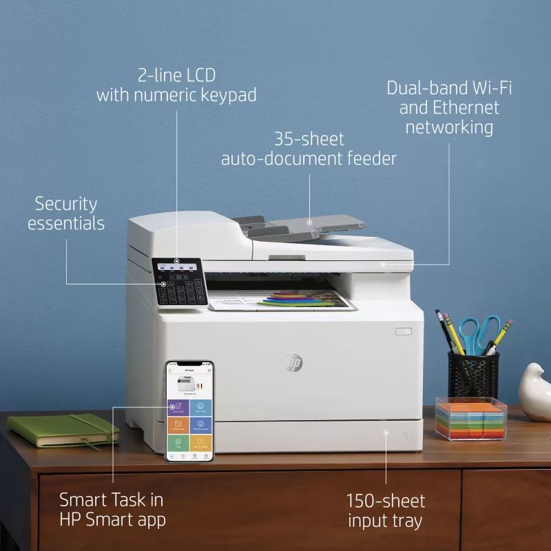 HP Color LaserJet Pro MFP M183fw, Laser, Druk kolorowy, 600 x 600 DPI, A4, Druk bezpośredni, Biały