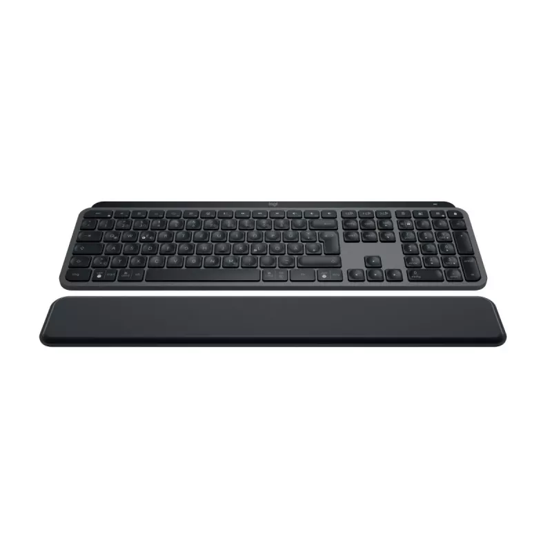 LOGITECH MX Keys S Klawiatura Grafitowa z Podpórką pod Nadgarstki Qwertz Niemiecka