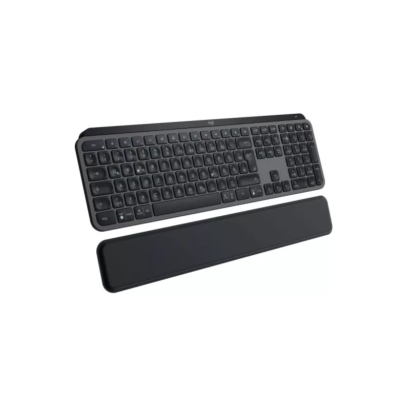 LOGITECH MX Keys S Klawiatura Grafitowa z Podpórką pod Nadgarstki Qwertz Niemiecka
