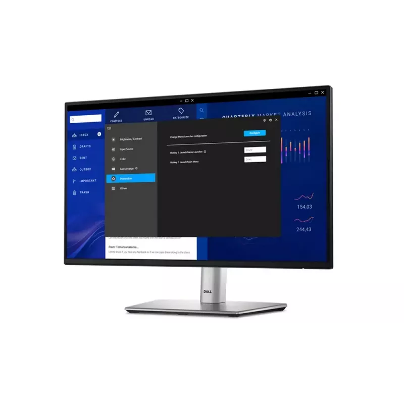 Monitor komputerowy DELL P Series P2225H 54,6 cm (21,5 cala) 1920 x 1080 pikseli Full HD LCD Czarny, Srebrny