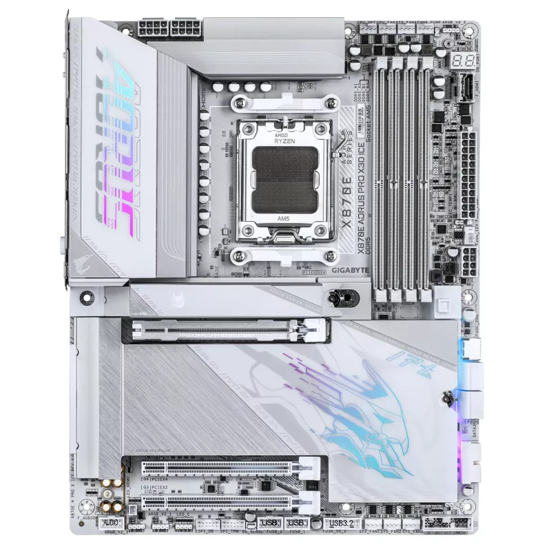 Płyta główna GIGABYTE X870E AORUS PRO X3D ICE, AMD AM5, ATX