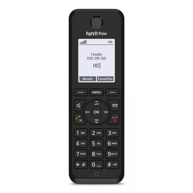Telefon DECT FRITZ Fon M3 bezprzewodowa słuchawka identyfikacja dzwoniącego czarny