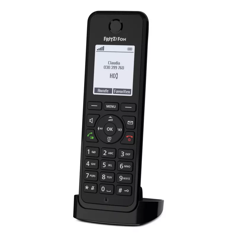 Telefon DECT FRITZ Fon M3 bezprzewodowa słuchawka identyfikacja dzwoniącego czarny