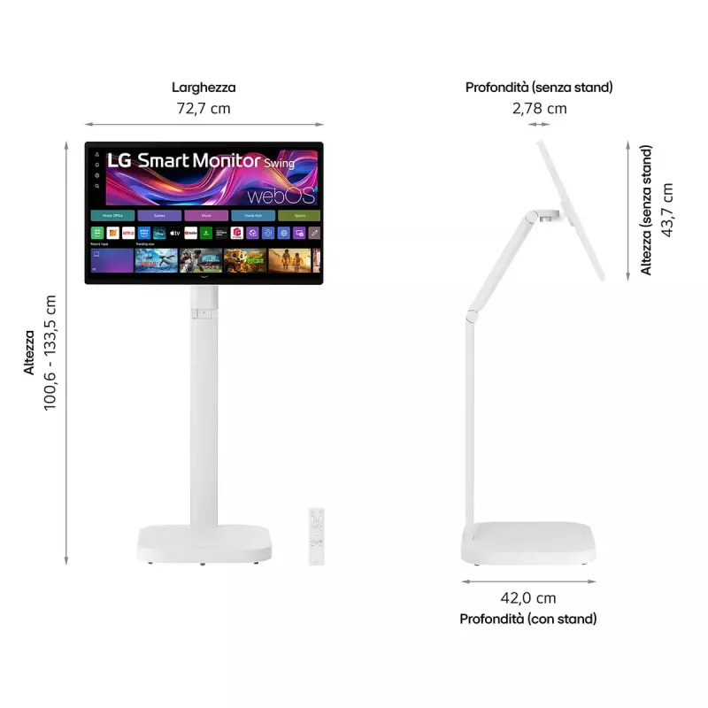 Monitor komputerowy LG 32U889SA-W 80 cm (31,5 cala) 3840 x 2160 pikseli 4K Ultra HD LCD Ekran dotykowy Kiosk Biały