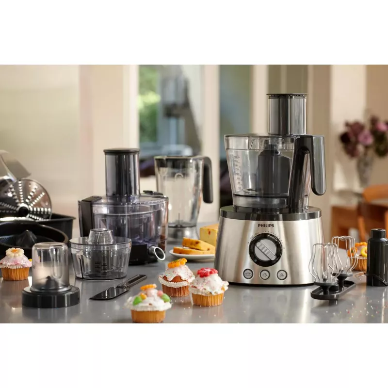 Robot kuchenny Philips HR7778/00, misa 3,4 l, 1300 W, 32 funkcje, 12 prędkości, stal nierdzewna