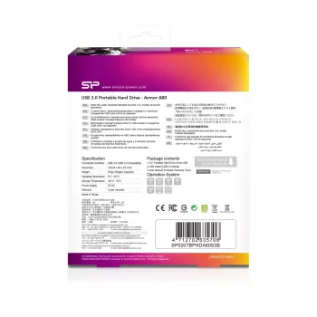 Zewnętrzny dysk twardy Silicon Power 2 TB USB 3.2 Armor A80