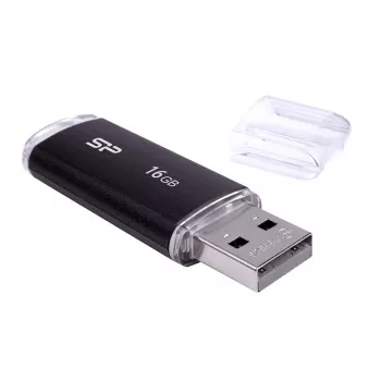 SILICON POWER Ultima U02 - 16GB pamięć USB - USB 2.0 - czarna (moq-30)