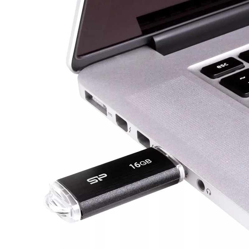 SILICON POWER Ultima U02 - 16GB pamięć USB - USB 2.0 - czarna (moq-30)
