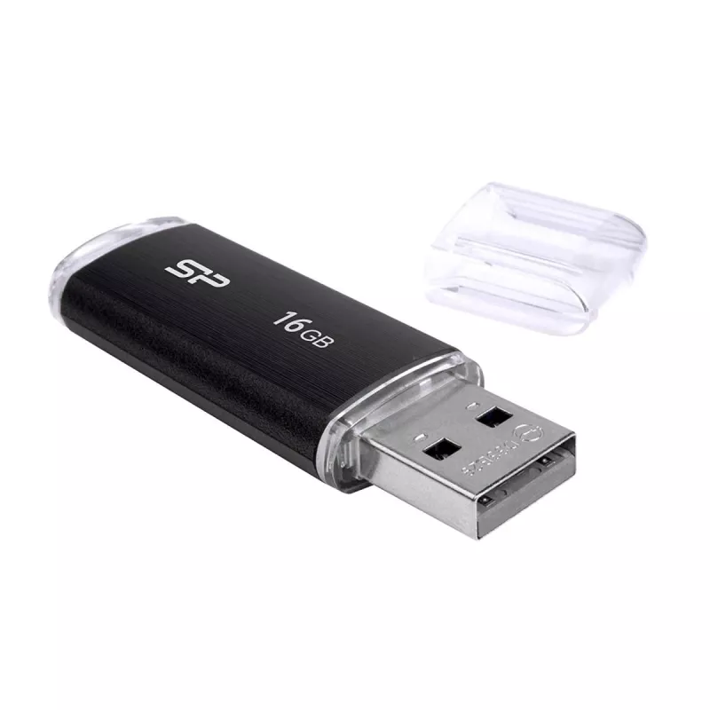 SILICON POWER Ultima U02 - 16GB pamięć USB - USB 2.0 - czarna (moq-30)