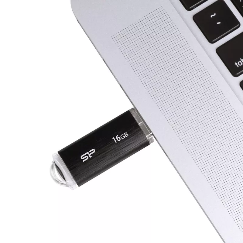 SILICON POWER Ultima U02 - 16GB pamięć USB - USB 2.0 - czarna (moq-30)