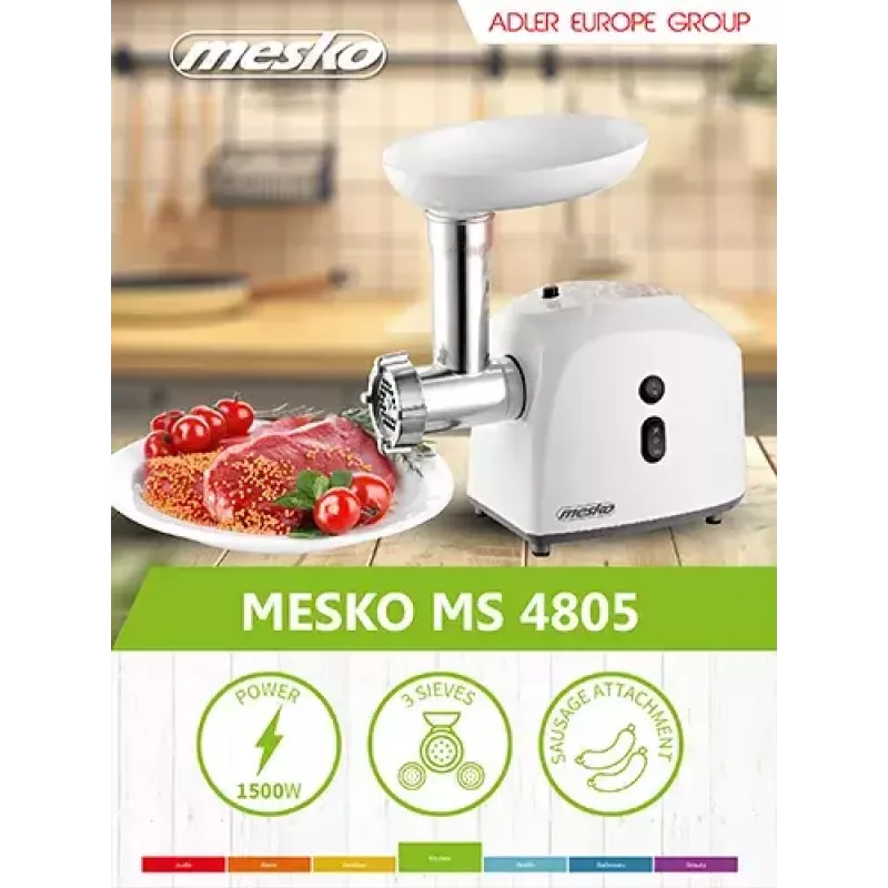 Maszynka do mięsa Mesko Home MS 4805 600 W biała
