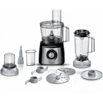 Robot kuchenny Bosch MCM3501M — 800 W, misa 2,3 l, czarny, 2 prędkości, funkcja pulsacyjna, blender i mini rozdrabniacz