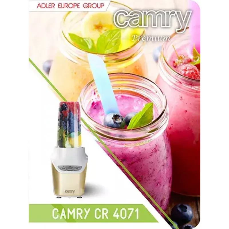 Sport blender Camry Premium CR 4071 Gold Transparent biały