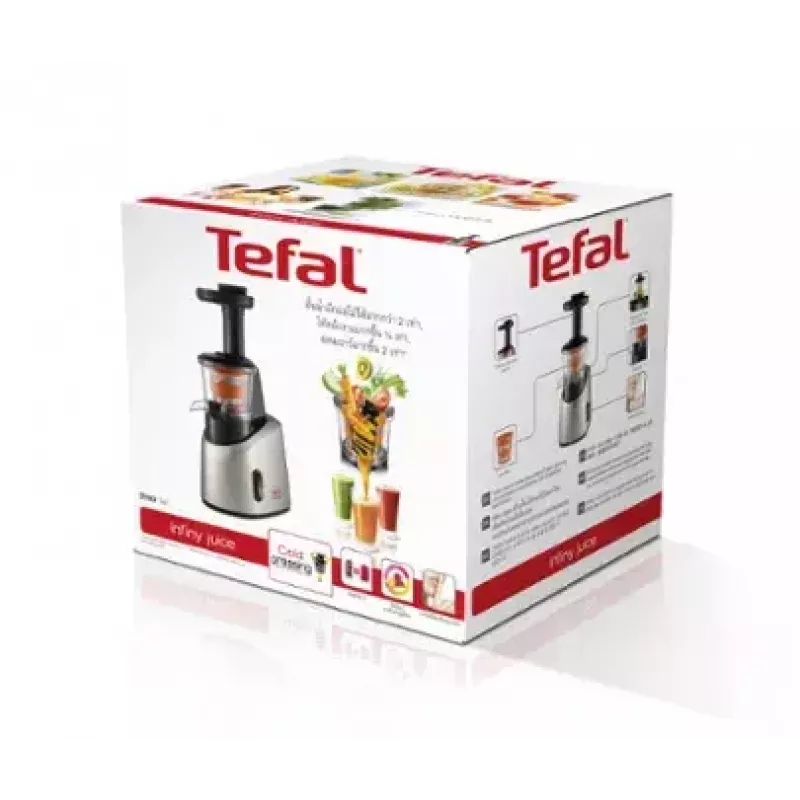 Tefal Infiny Juice ZC255B Wyciskarka do soku 200 W Szary, Srebrny