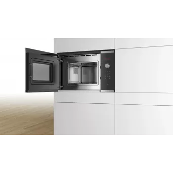 Bosch Serie 4 BFL523MS0 kuchenka mikrofalowa Czarna, Stal nierdzewna Kuchenka mikrofalowa solo Do zabudowy 20 L 800 W