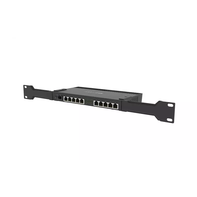 Router przewodowy MikroTik RB4011IGS+RM — 10x Gigabit RJ-45, 1x SFP+, 1.4 GHz 4-rdzeniowy, 1 GB RAM, Rack 1U, zasilanie PoE