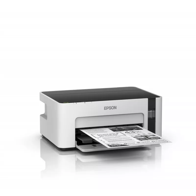 Drukarka atramentowa Epson EcoTank ET‑M1100 — monochromatyczna, A4, 32 str./min, 1440×720 dpi, zintegrowany zbiornik tuszu, USB 2.0, szary/czarny