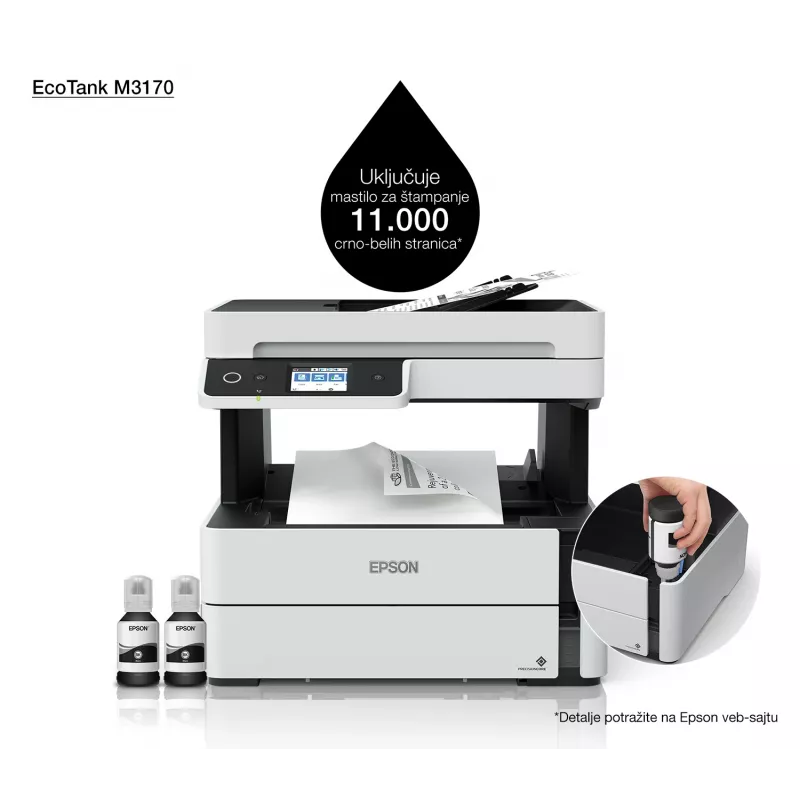 Drukarka wielofunkcyjna Epson EcoTank ET-M3170 atramentowa monochromatyczna