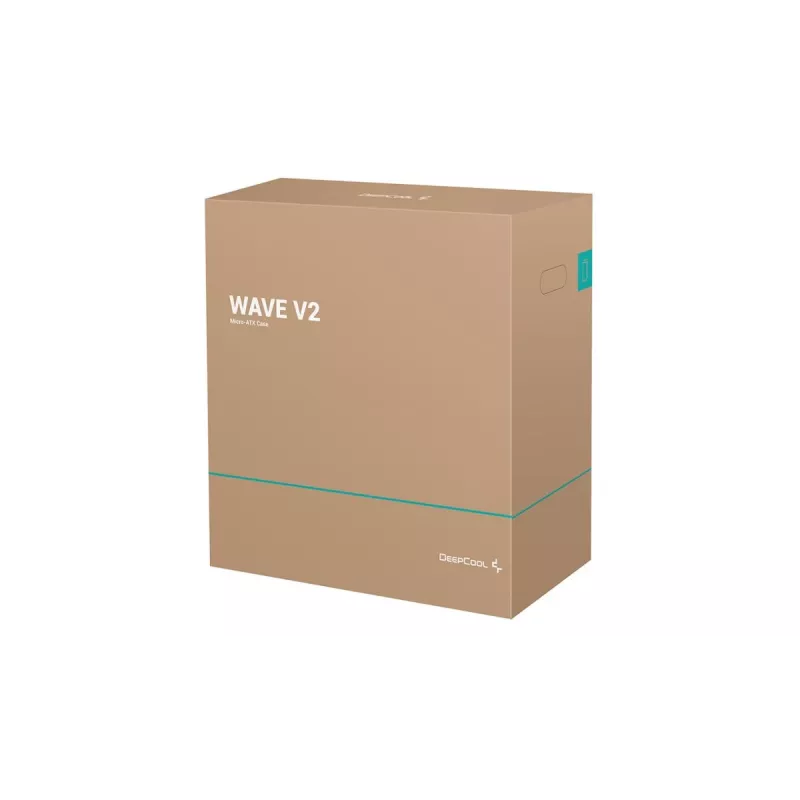 Obudowa PC DeepCool Wave V2 Mini Tower Czarna — microATX/Mini-ITX, 350×175×390 mm, GPU do 34 cm, wysokość chłodzenia CPU 14 cm