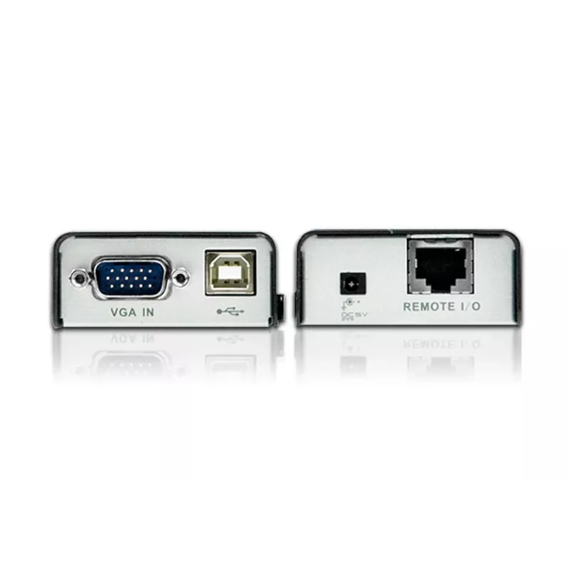 ATEN MINI USB VGA KVM Extender (100m), Nadajnik i odbiornik, Przewodowy, 100 m, Cat5, 1920 x 1200 pikseli, Czarny