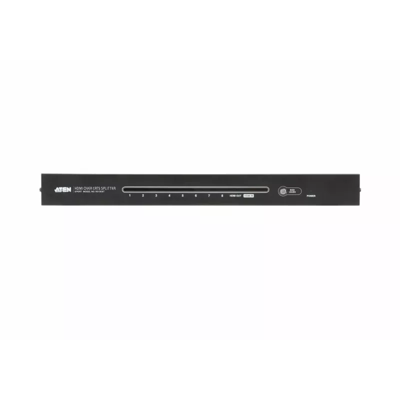 Rozdzielacz HDMI ATEN 8-portowy CAT5e/6, HDMI, HDMI, 1920 x 1080 pikseli, Czarny, Metal, Full HD
