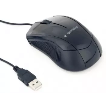 GEMBIRD Mysz optyczna MUS-3B-02 - 3 przyciski, kółko przewijania, USB, czarna