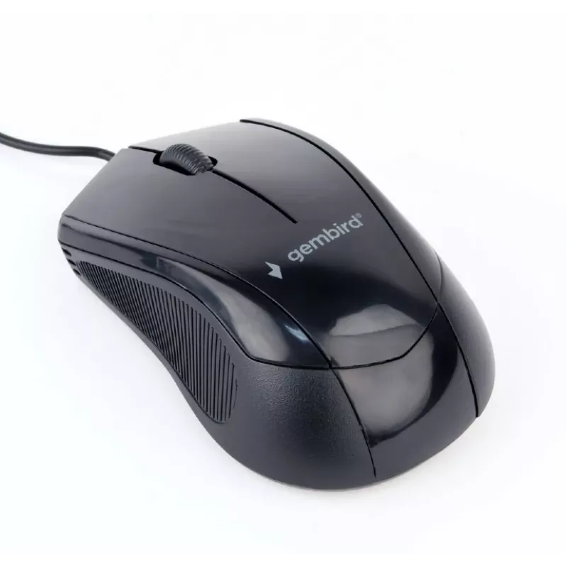 GEMBIRD Mysz optyczna MUS-3B-02 - 3 przyciski, kółko przewijania, USB, czarna