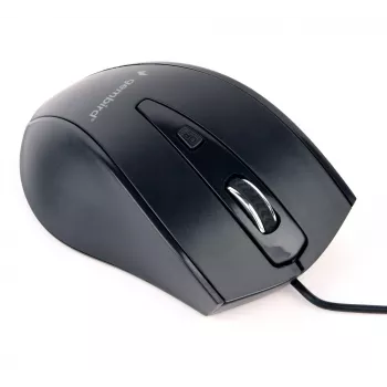 GEMBIRD USB mysz optyczna praworęczna MUS-4B-02 — 1200 DPI, 4 przyciski, przewodowa, czarna
