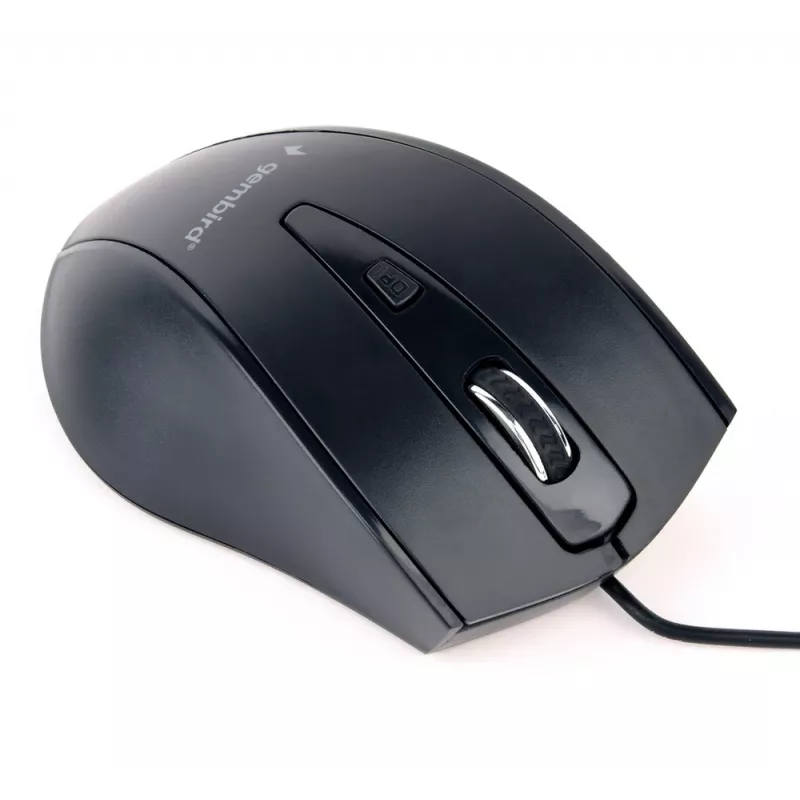 GEMBIRD USB mysz optyczna praworęczna MUS-4B-02 — 1200 DPI, 4 przyciski, przewodowa, czarna
