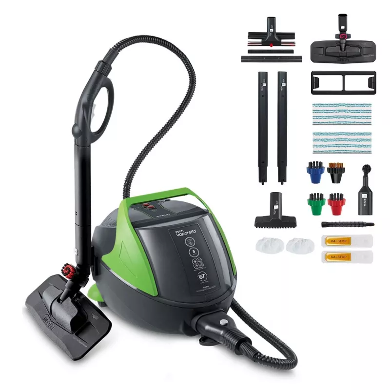 Odkurzacz parowy cylindryczny Polti Vaporetto Pro 95_Turbo Flexi 1100 W Czarny, Zielony